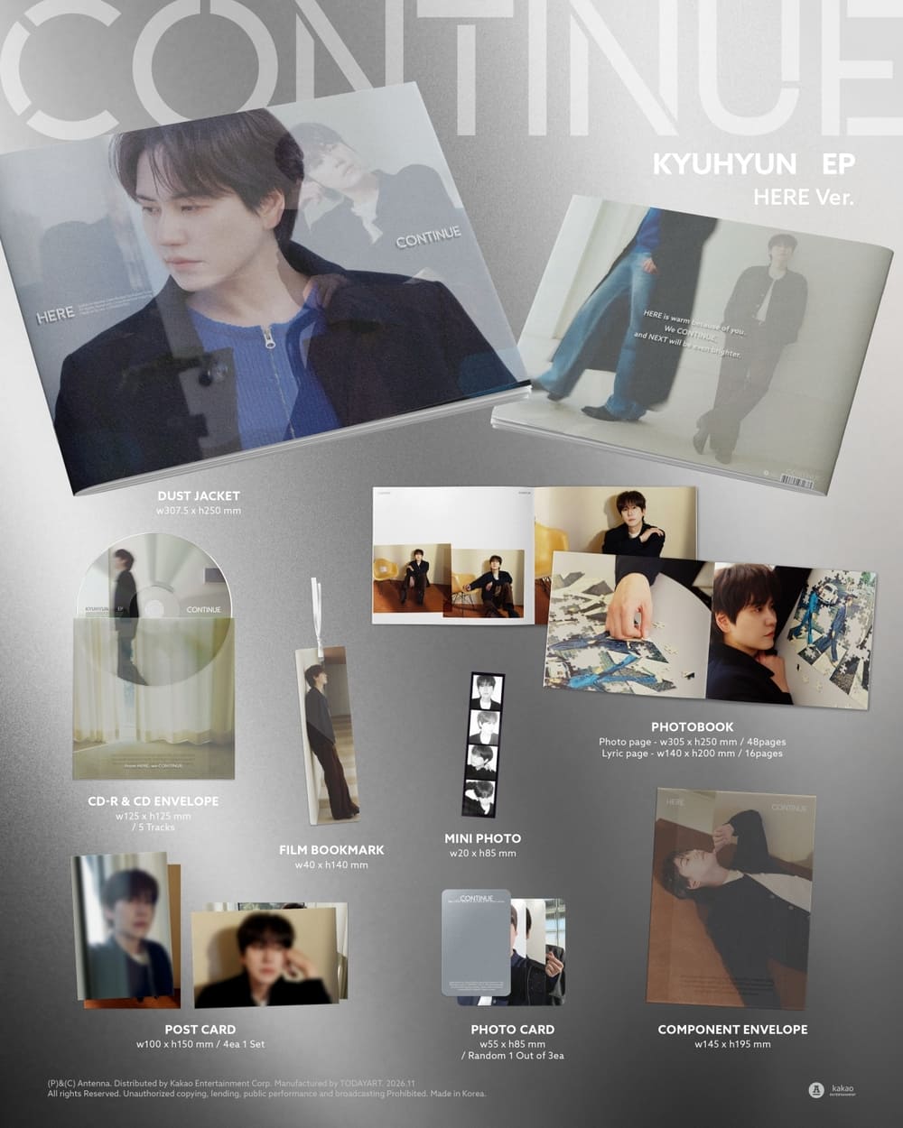 (Pre-Order) Kyuhyun (Super Junior) - CONTINUE - EP Album (HERE Ver.)