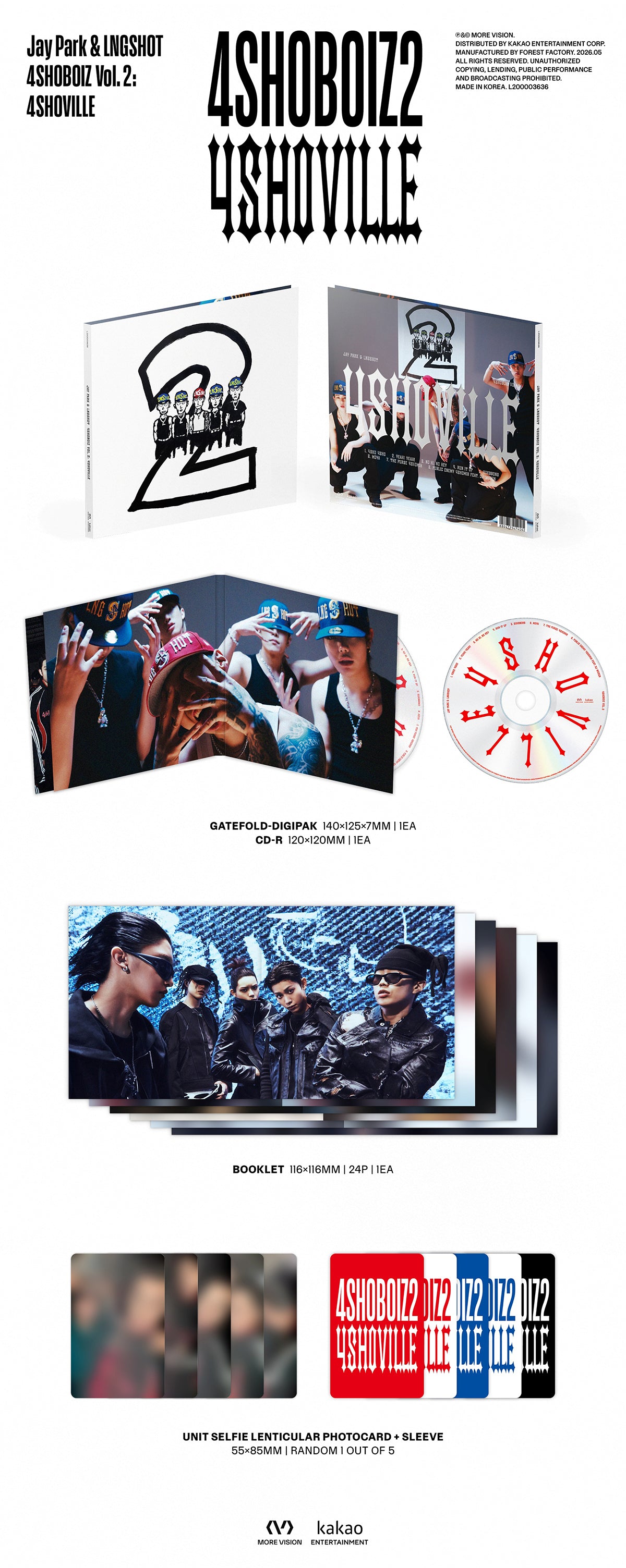 (Pre-Order) Jay Park , LNGSHOT - 4SHOBOIZ Vol. 2: 4SHOVILLE - Mixtape
