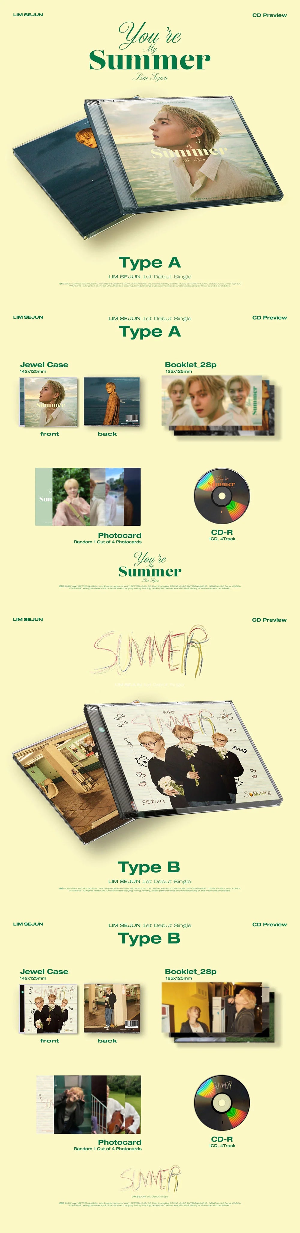 (EUROPE SIGNED ALBUM EVENT) LIM SEJUN - You’re My Summer - 1st Debut Single