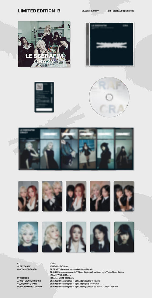 LE SSERAFIM - CRAZY - 3rd Japan Single (Limited Edition B)