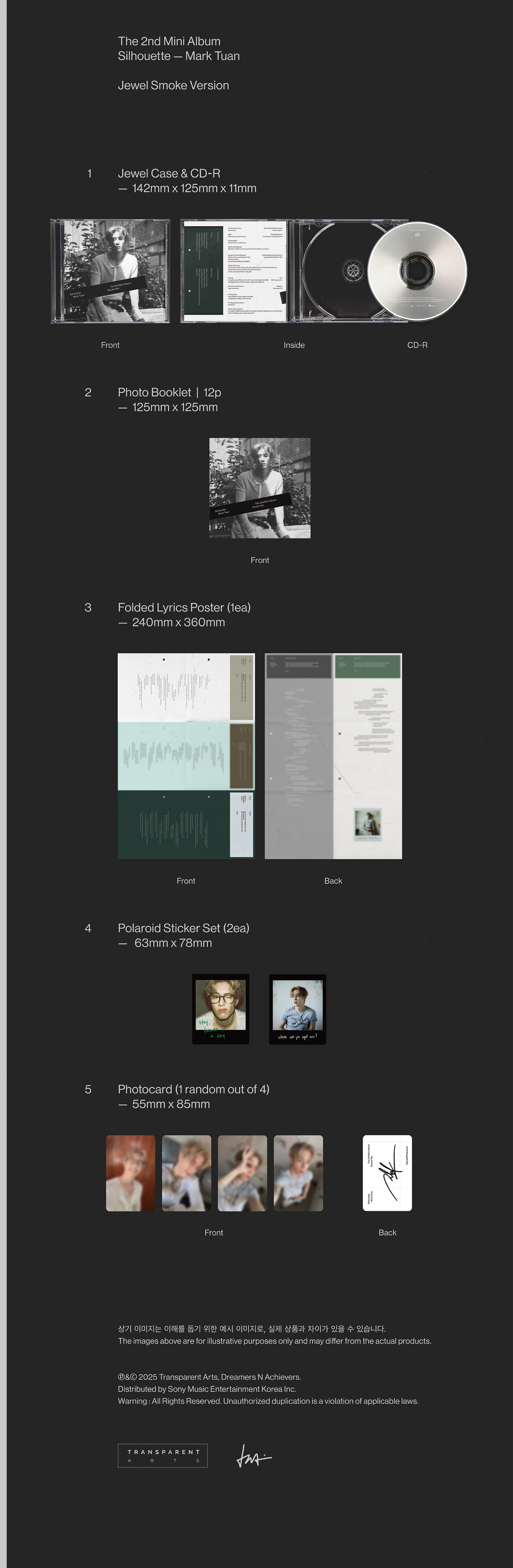 MARK TUAN - Silhouette - 2nd Mini Album (Jewel Smoke Ver.)