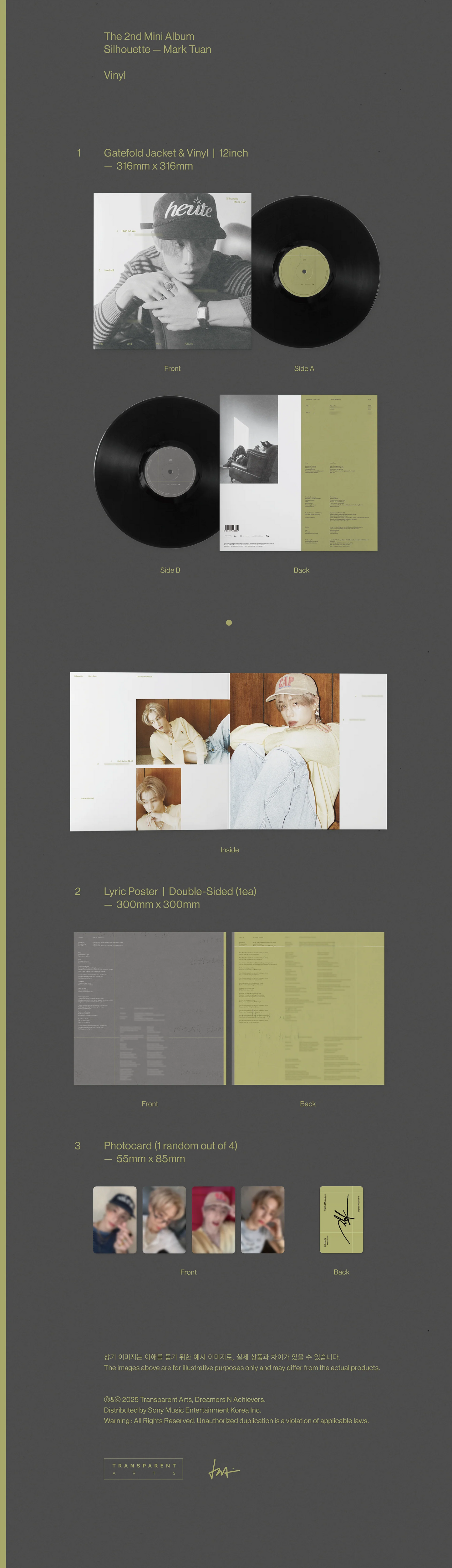 MARK TUAN - Silhouette - 2nd Mini Album (Vinyl Ver.)