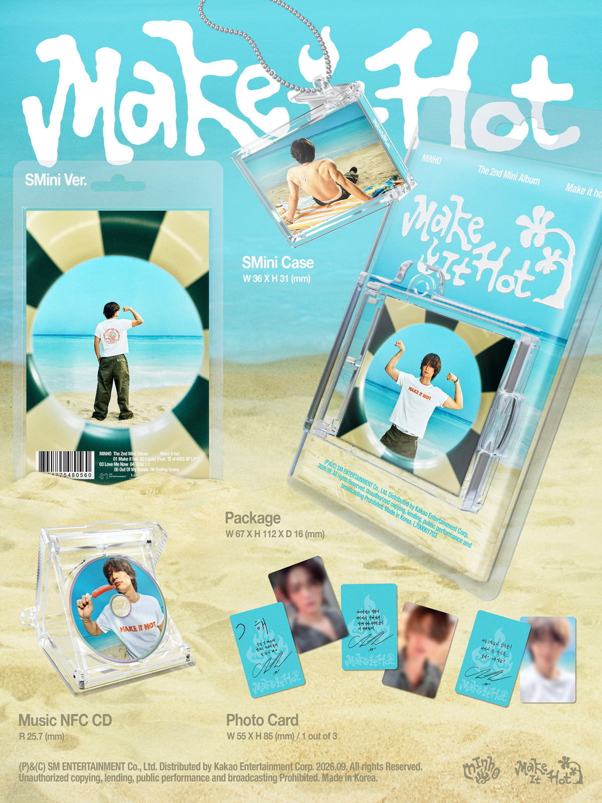 (Pre-Order) Minho (SHINee) - Make it hot - The 2nd Mini Album (SMini Ver.)