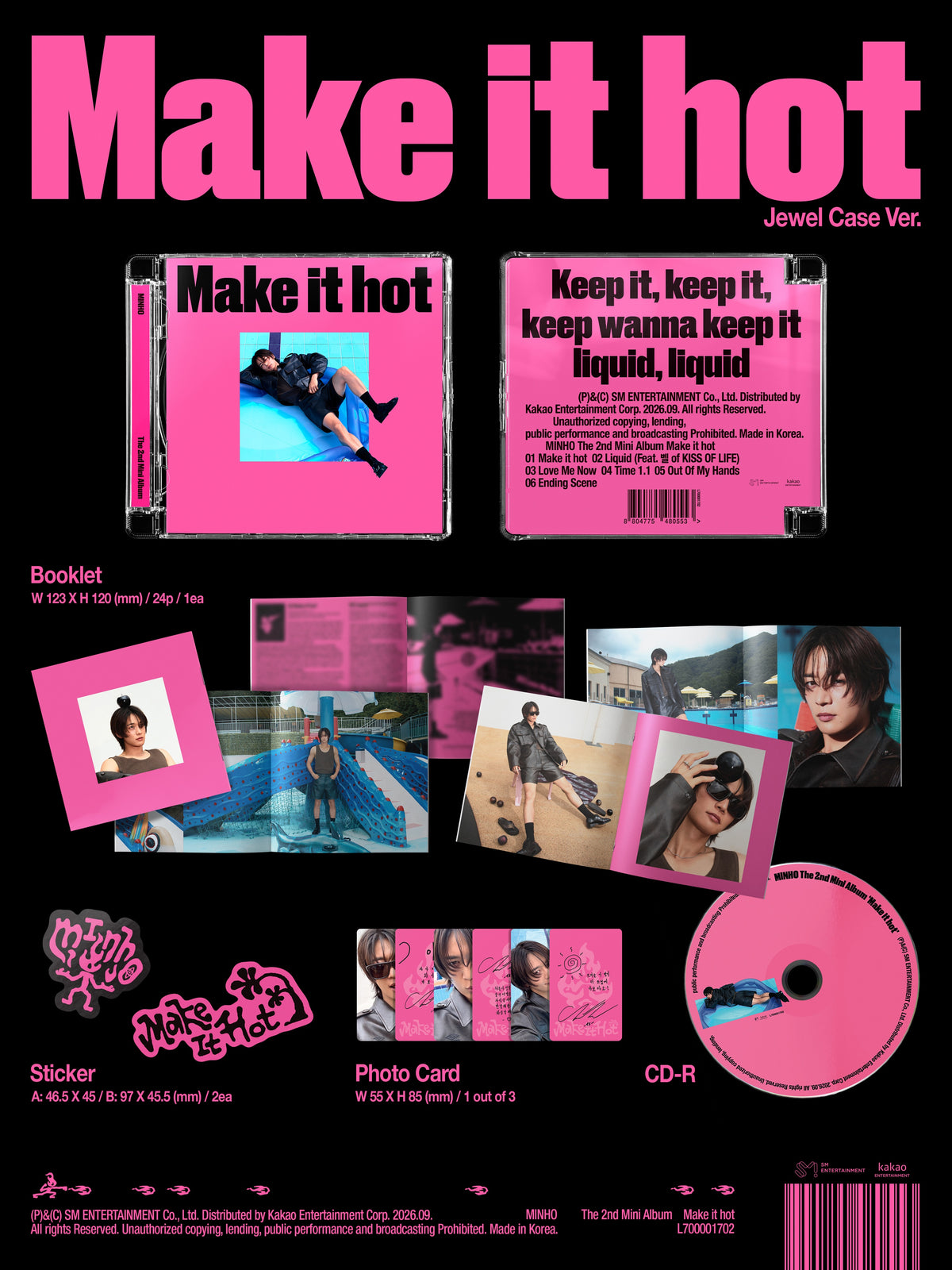 (Pre-Order) Minho (SHINee) - Make it hot - The 2nd Mini Album (Jewel Case Ver.)