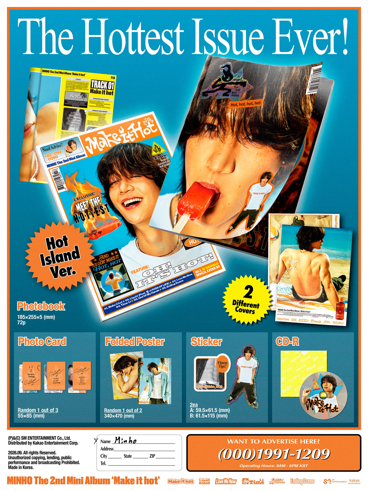 (Pre-Order) Minho (SHINee) - Make it hot - The 2nd Mini Album (Hot island Ver.)