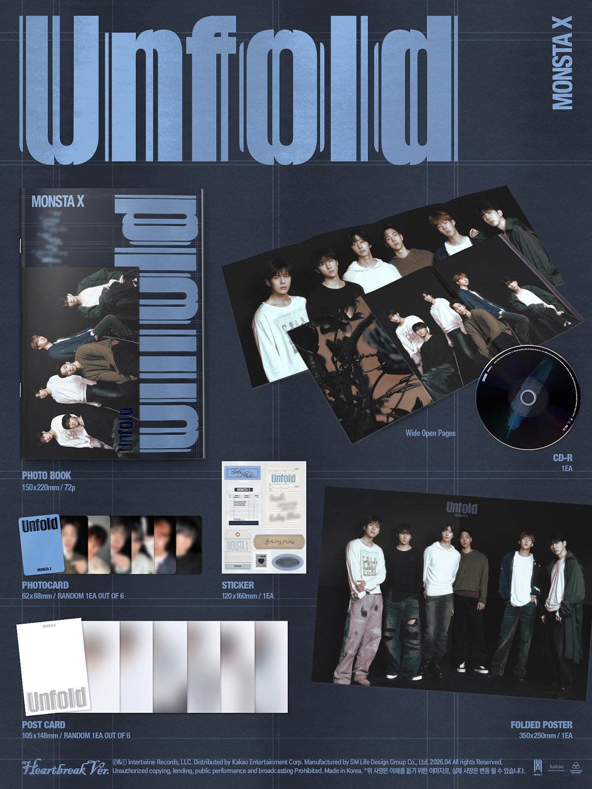 (Pre-Order) MONSTA X - UNFOLD - America Full Album (Standard Ver.)