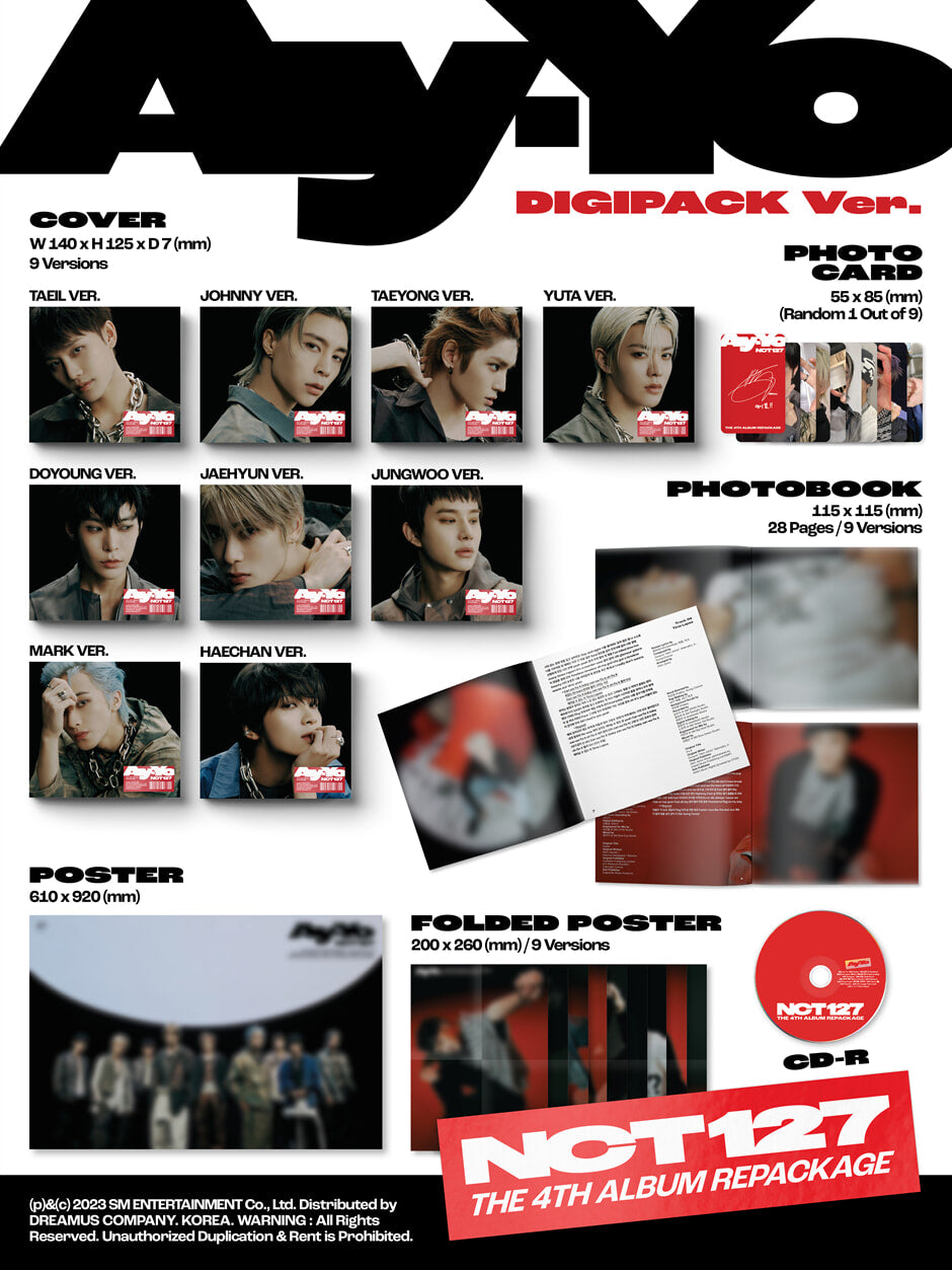 NCT 127 - Ay-Yo - 4th Album Repackage (Digipack Ver.)