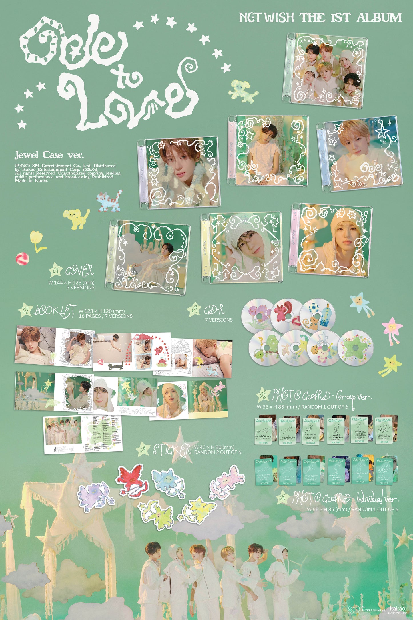 NCT WISH - Ode to Love - 1st Album (Jewel Case Ver.)