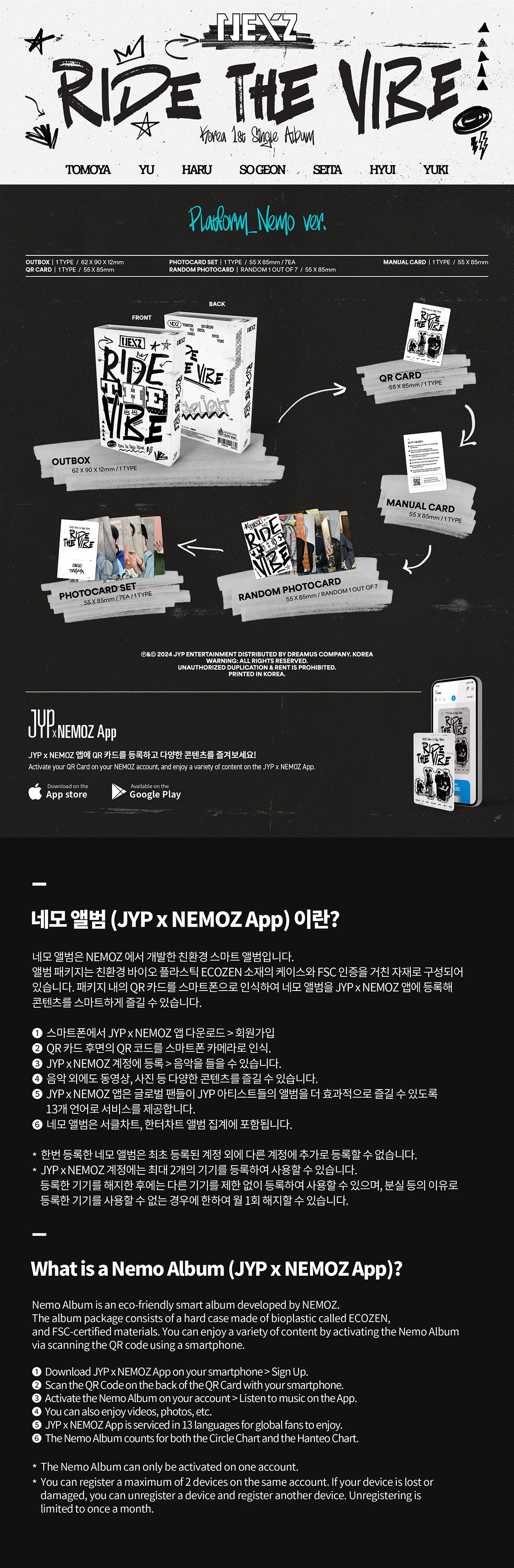 NEXZ - Ride the Vibe - Korea 1st Single Album (Platform Ver.)