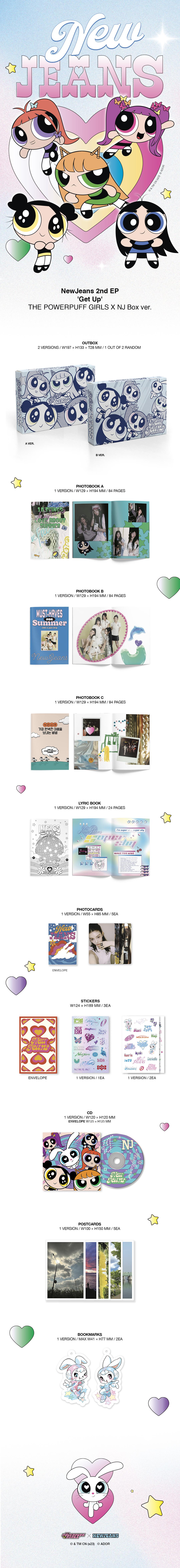 NewJeans - Get Up - 2nd EP Album (The POWERPUFF GIRLS X NJ Box Ver.)