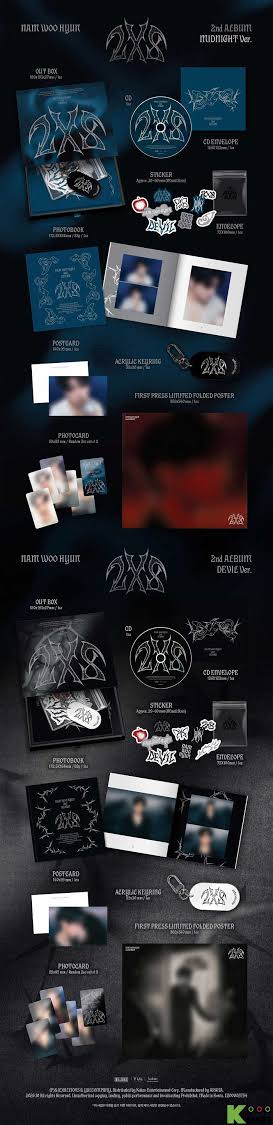 (Pre-Order) NAM WOO HYUN (INFINITE) - 2X8 - 2nd Full Album (Standard Ver.)