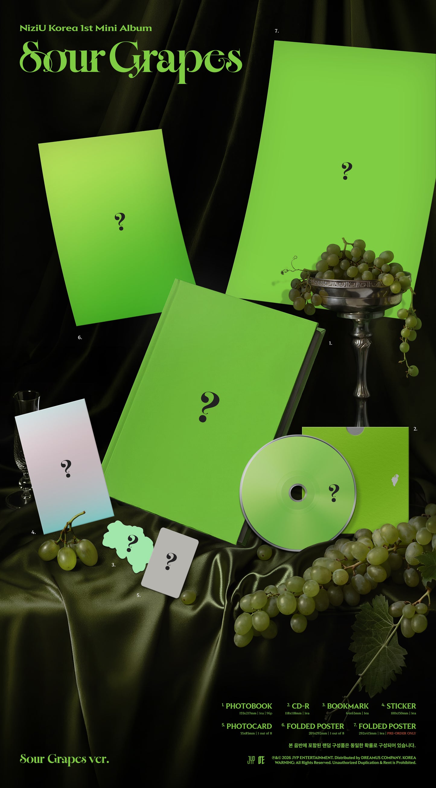 (Pre-Order) NiziU - Sour Grapes - 1st Mini Album (Standard Ver.)