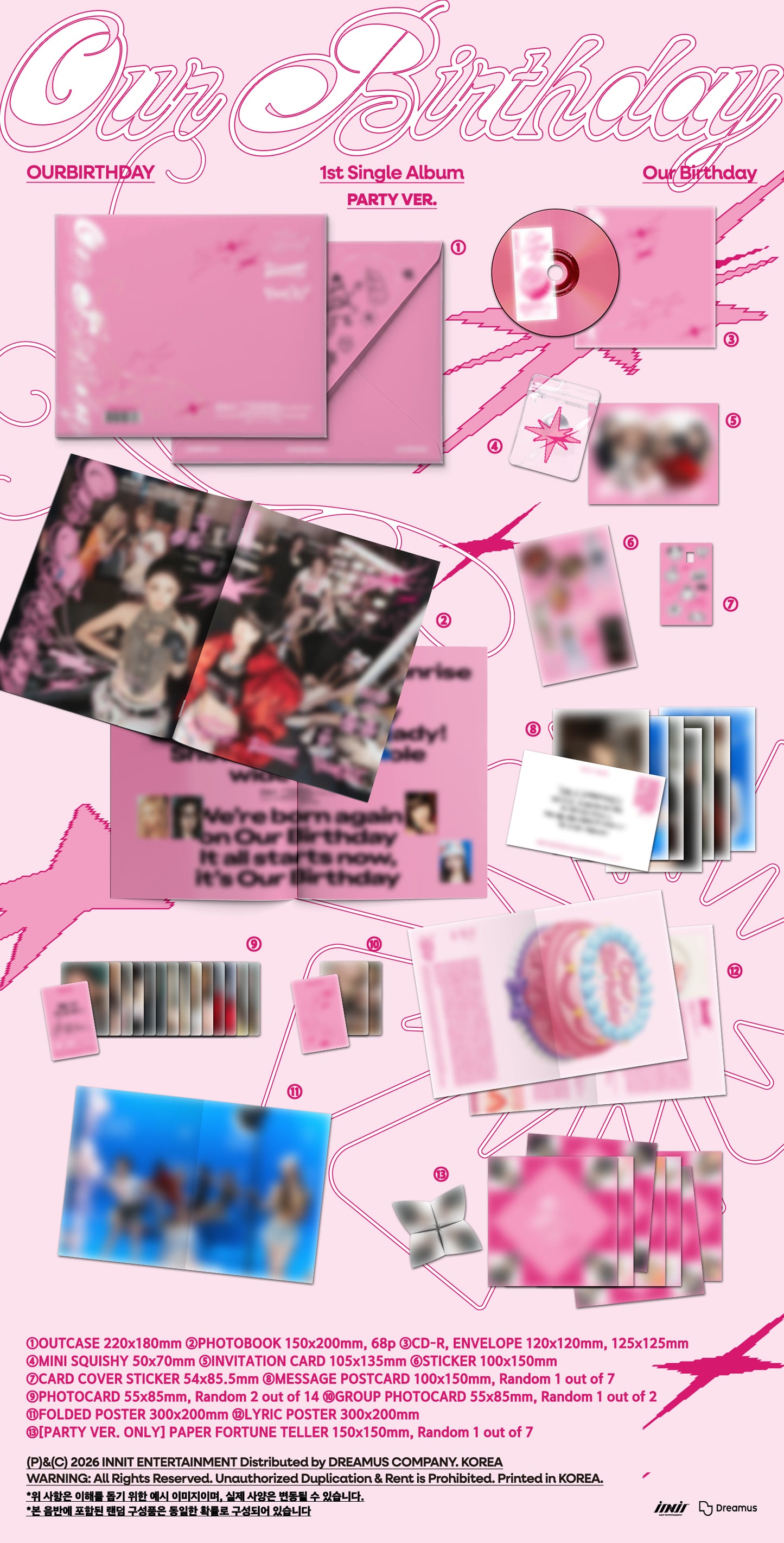 (Pre-Order) OURBIRTHDAY - Our Birthday - 1st Single Album (PHOTOBOOK Ver.)