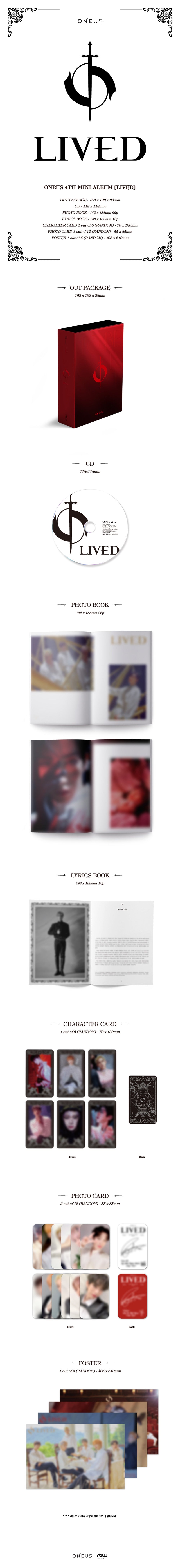 ONEUS - LIVED - 4th Mini Album