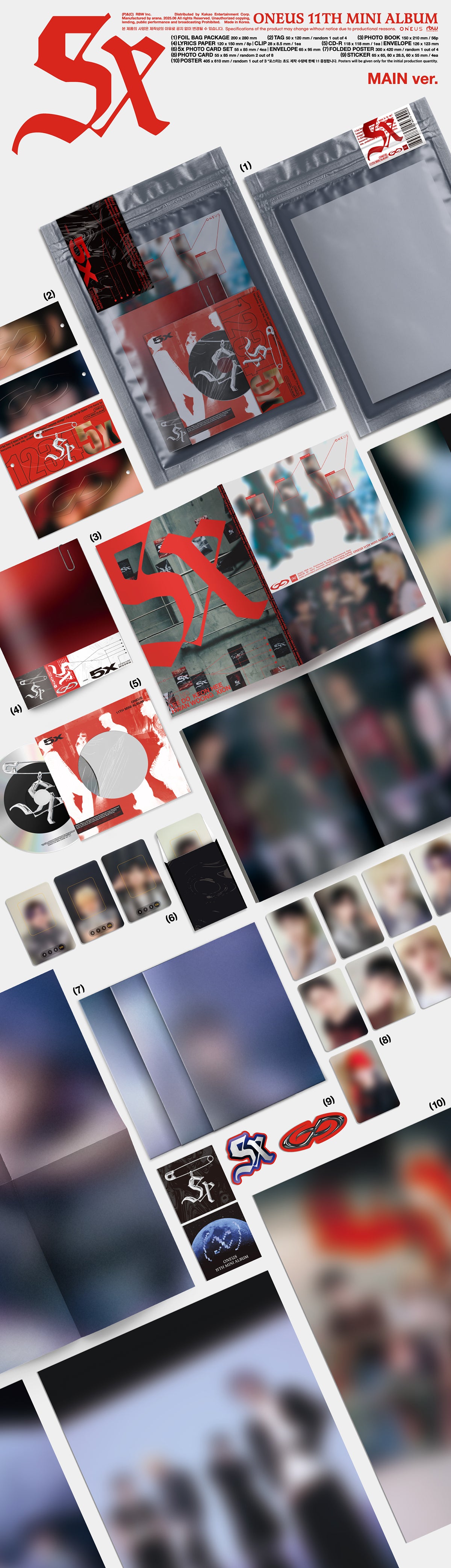 ONEUS - 5x - 11th Mini Album (MAIN Ver.)