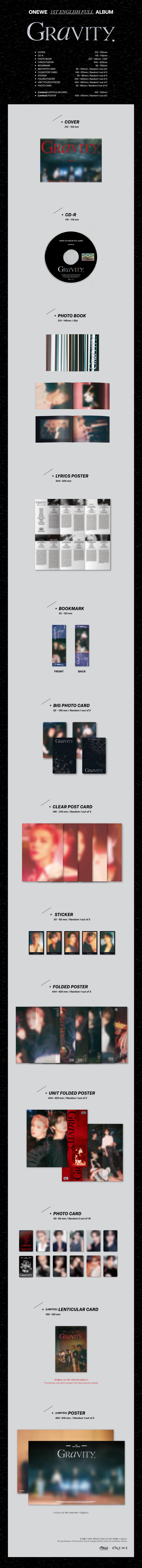 ONEWE - GRAVITY - 1st English Full Album