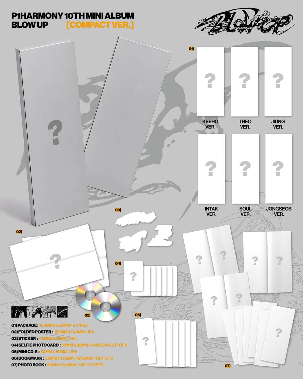 (Pre-Order) P1Harmony - BLOW UP - 10th Mini Album (Compact Ver.)