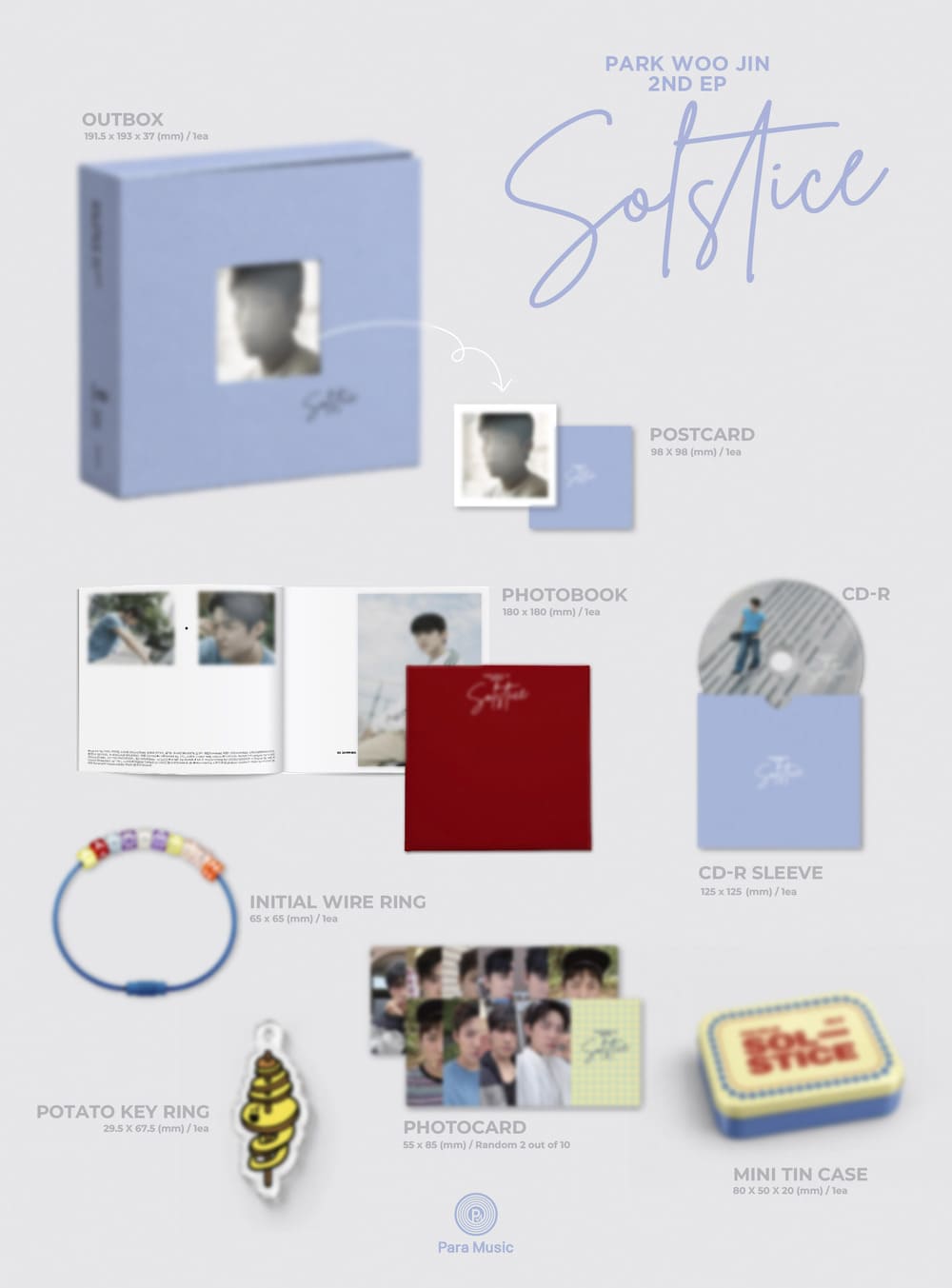 (Pre-Order) Park Woojin (AB6IX) - SOLSTICE - 2nd Mini Album