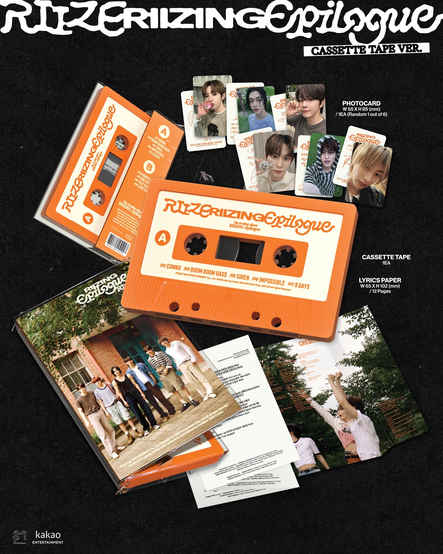 RIIZE - RIIZING : Epilogue - 1st Mini Album (Cassette Tape Ver.)
