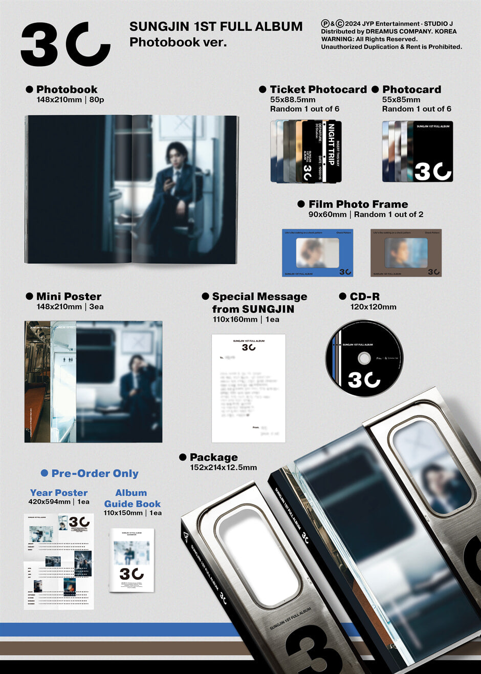 SUNGJIN (DAY6) - 30 - 1st Full Album (Photobook Ver.)