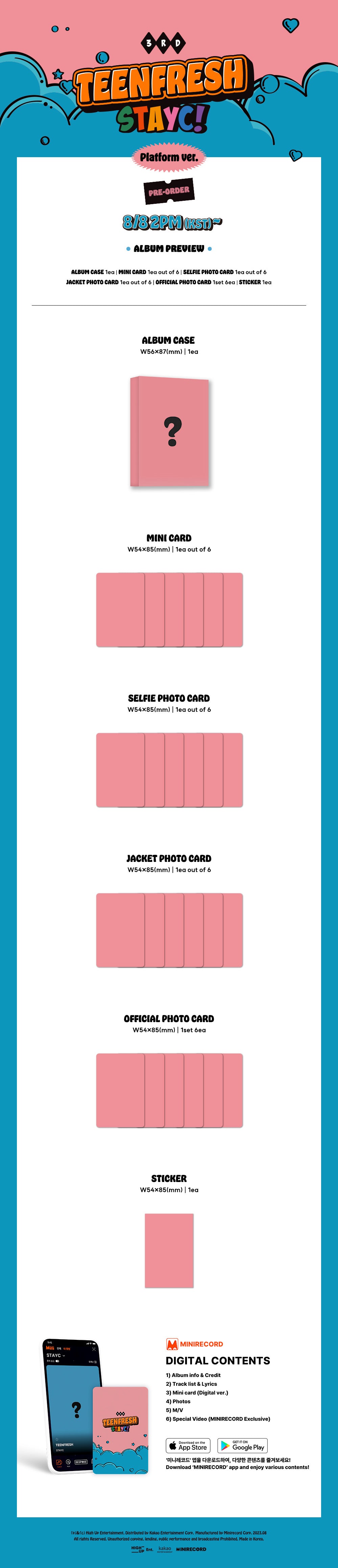 STAYC - TEENFRESH - 3rd Mini Album (Platform Ver.)