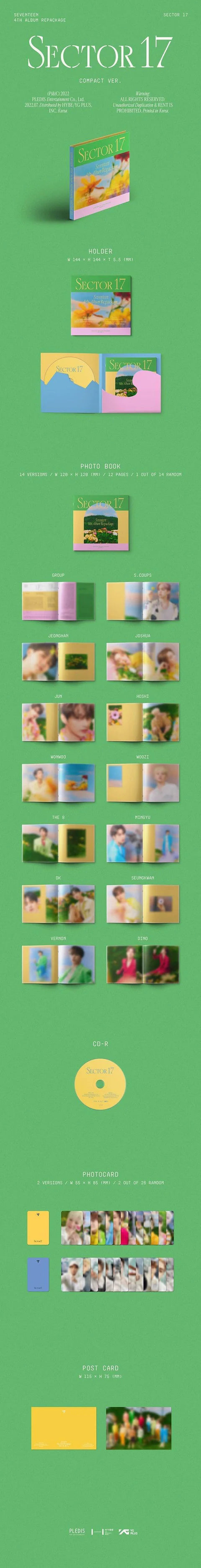 SEVENTEEN - SECTOR 17 - 4th Album Repackage (COMPACT Ver.)