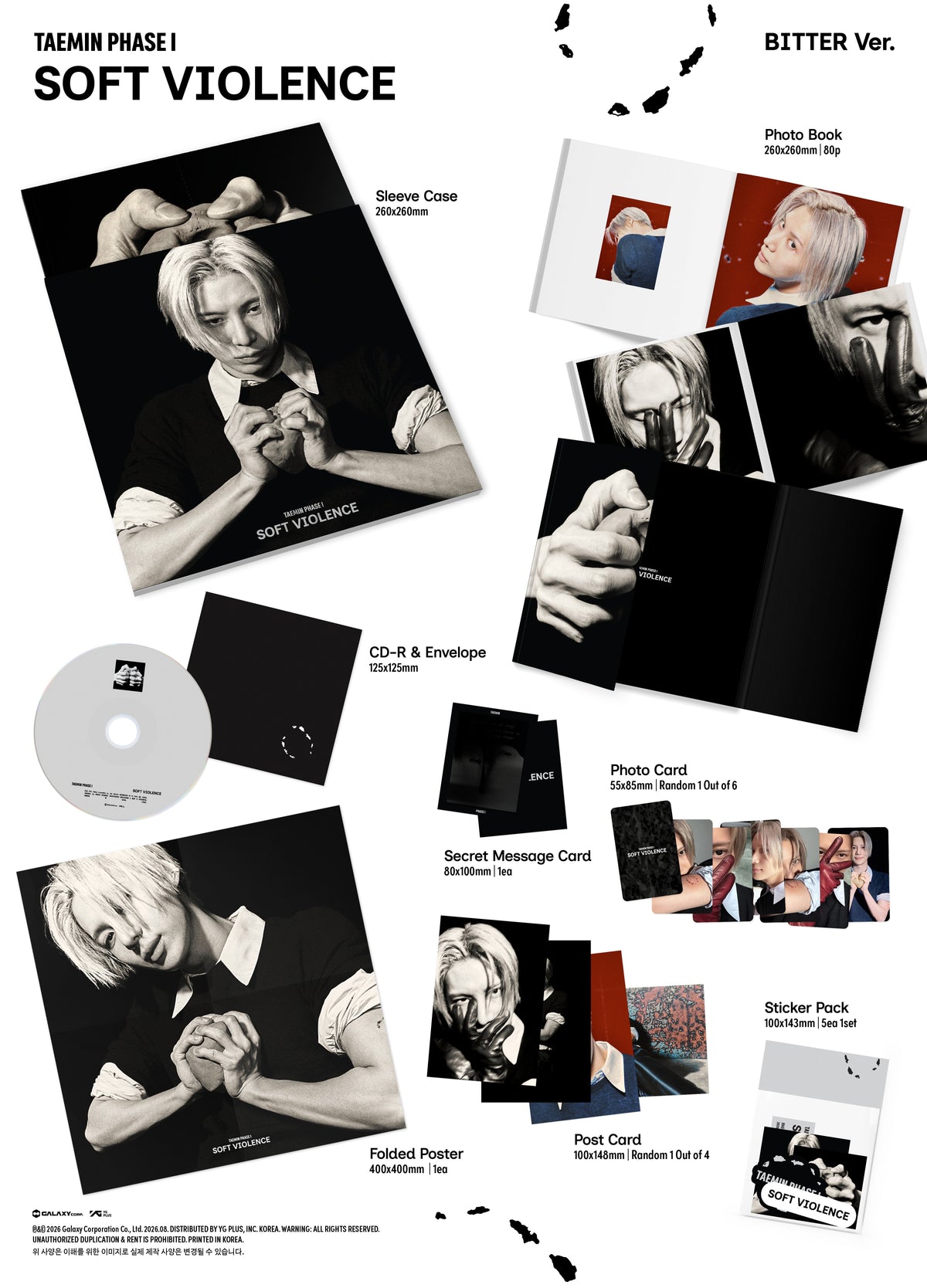 (Pre-Order) TAEMIN - PHASE I : Soft Violence - Album (Photobook Ver.)