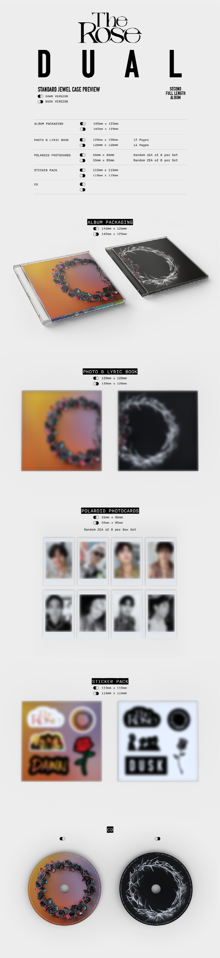 THE ROSE - DUAL - 2nd Full Album (Jewel Case / Dusk Ver.)
