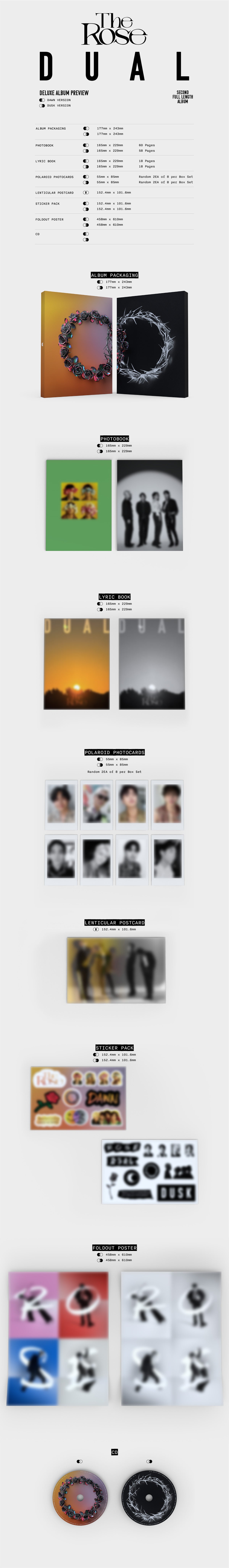 THE ROSE - DUAL - 2nd Full Album (Deluxe Box / Dusk Ver.)