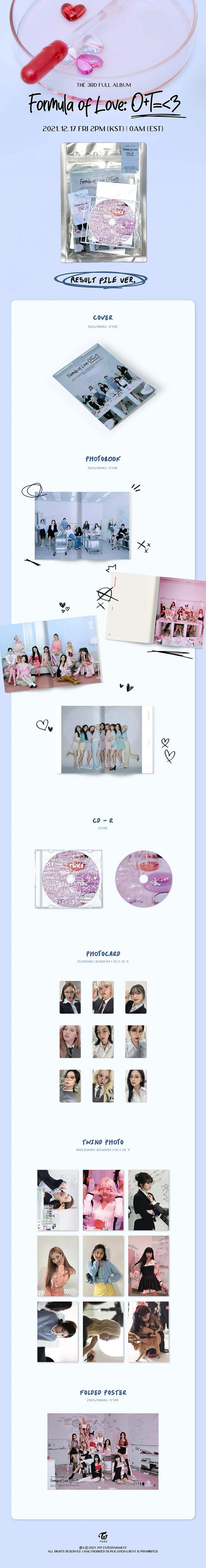 TWICE - Formula of Love: O+T=<3 - 3rd Full Album (Result File Ver.)