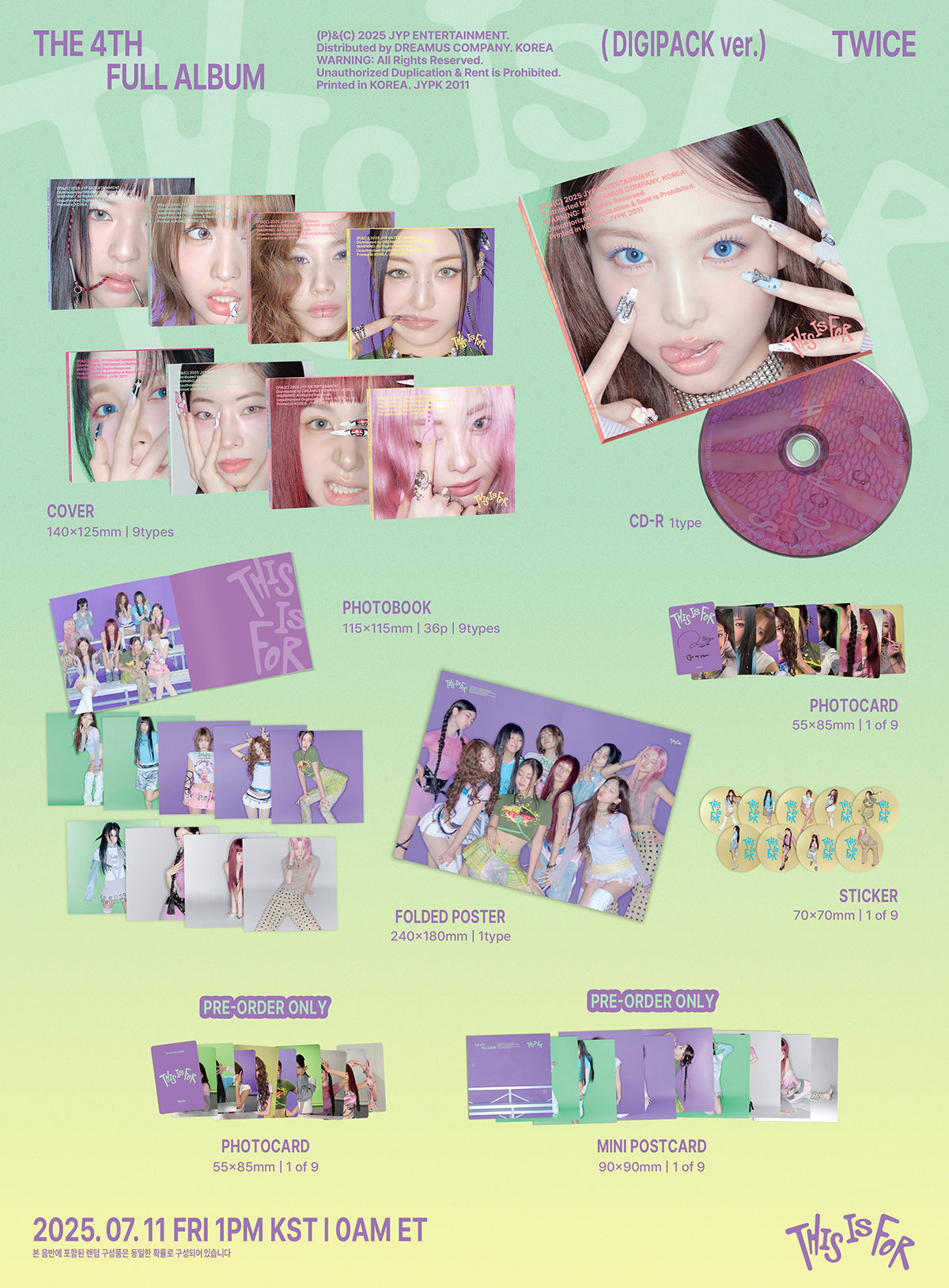 TWICE - THIS IS FOR - 4th Album (DIGIPACK Ver.)