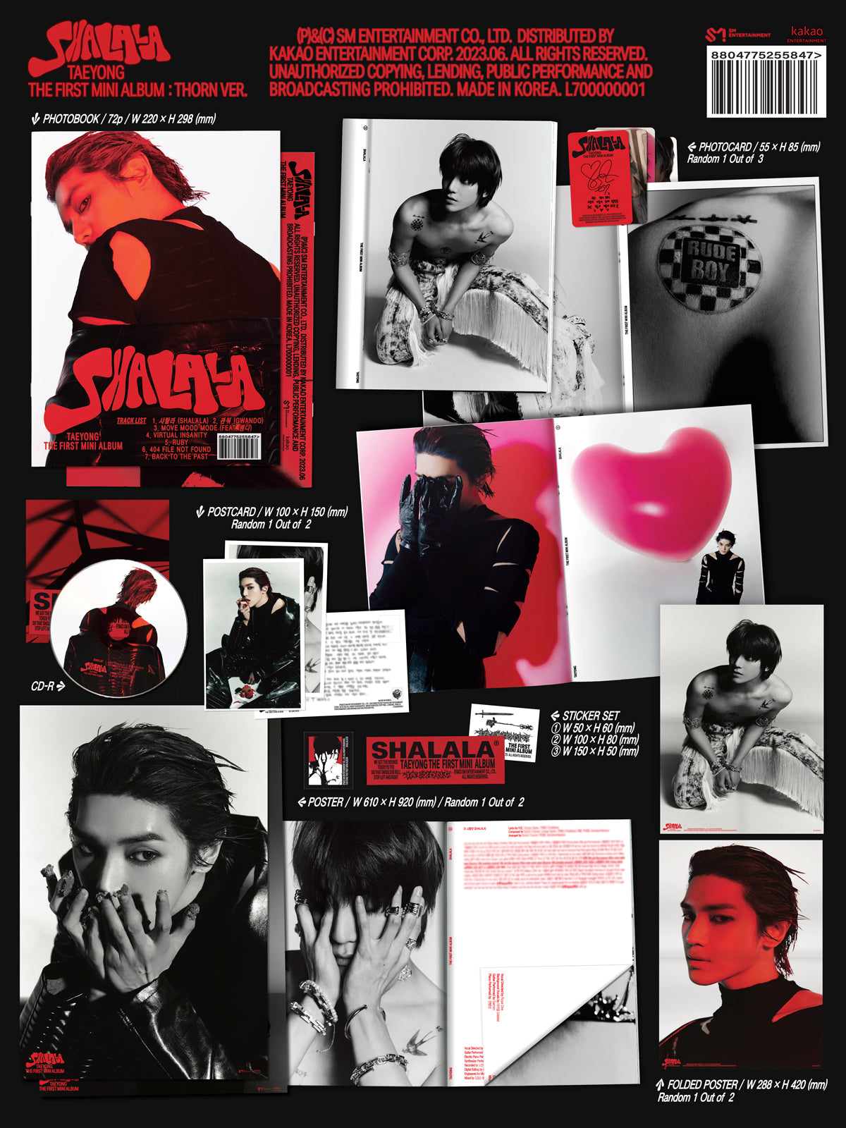 TAEYONG (NCT) - SHALALA - 1st Mini Album (Thorn Ver.)