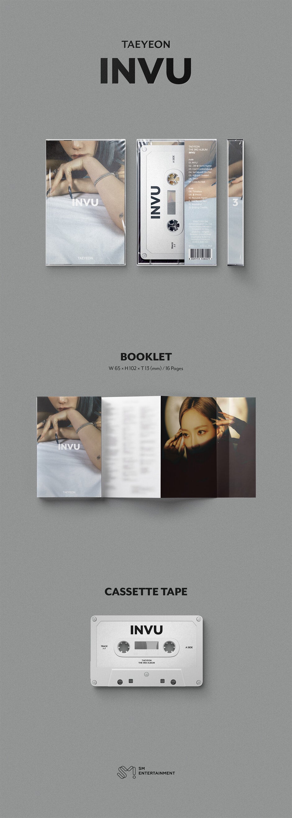 TAEYEON (Girls’ Generation) - INVU - 3rd Album (TAPE Ver.)