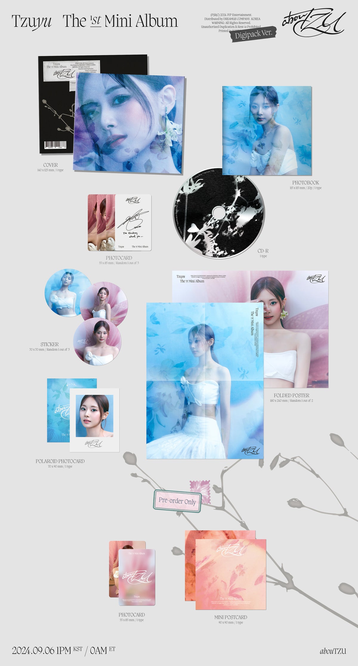 TZUYU (TWICE) - abouTZU - 1st Mini Album (Digipack Ver.)