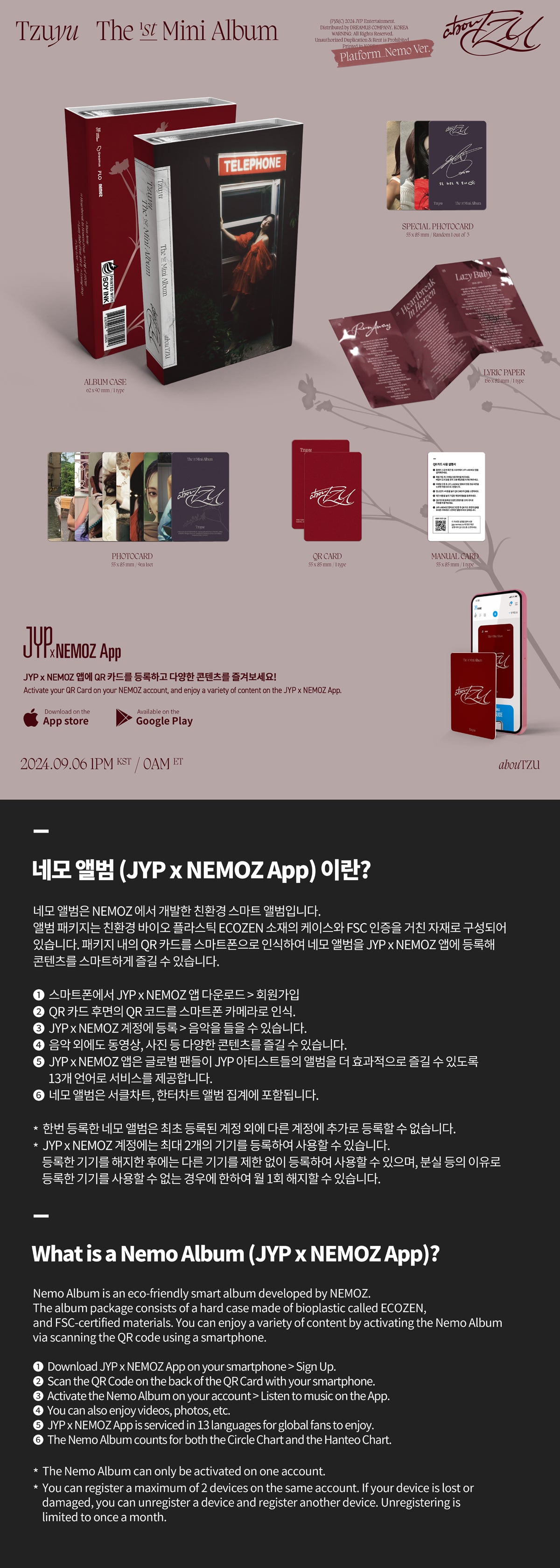 TZUYU (TWICE) - abouTZU - 1st Mini Album (Platform Album / Nemo Ver.)