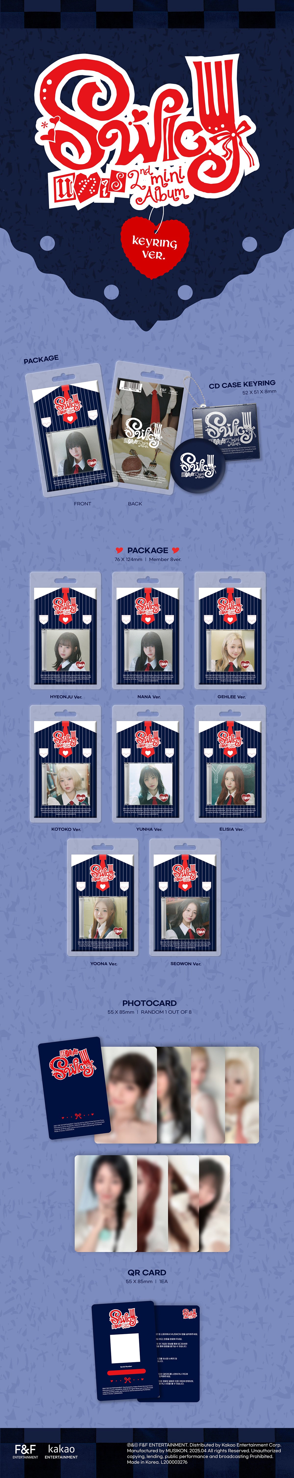 UNIS - SWICY - 2nd Mini Album (Keyring Ver.)