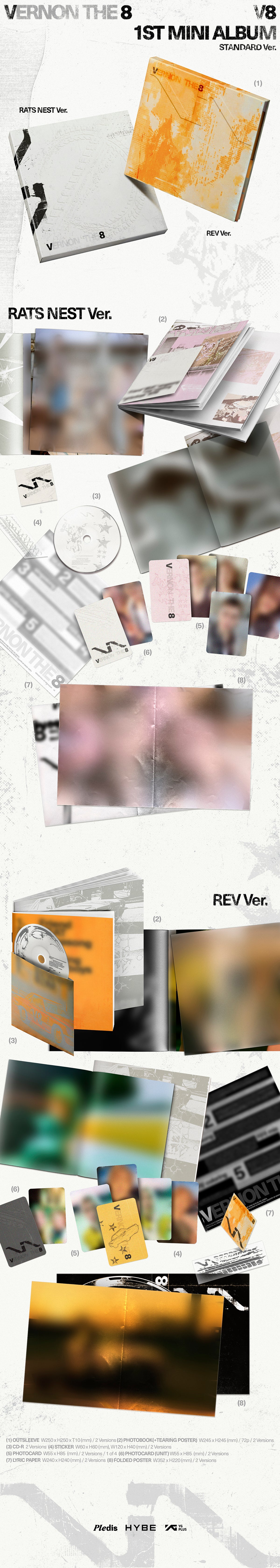 (Pre-Order) V8 (SEVENTEEN) - V8 - 1st Mini Album (Standard Ver.)