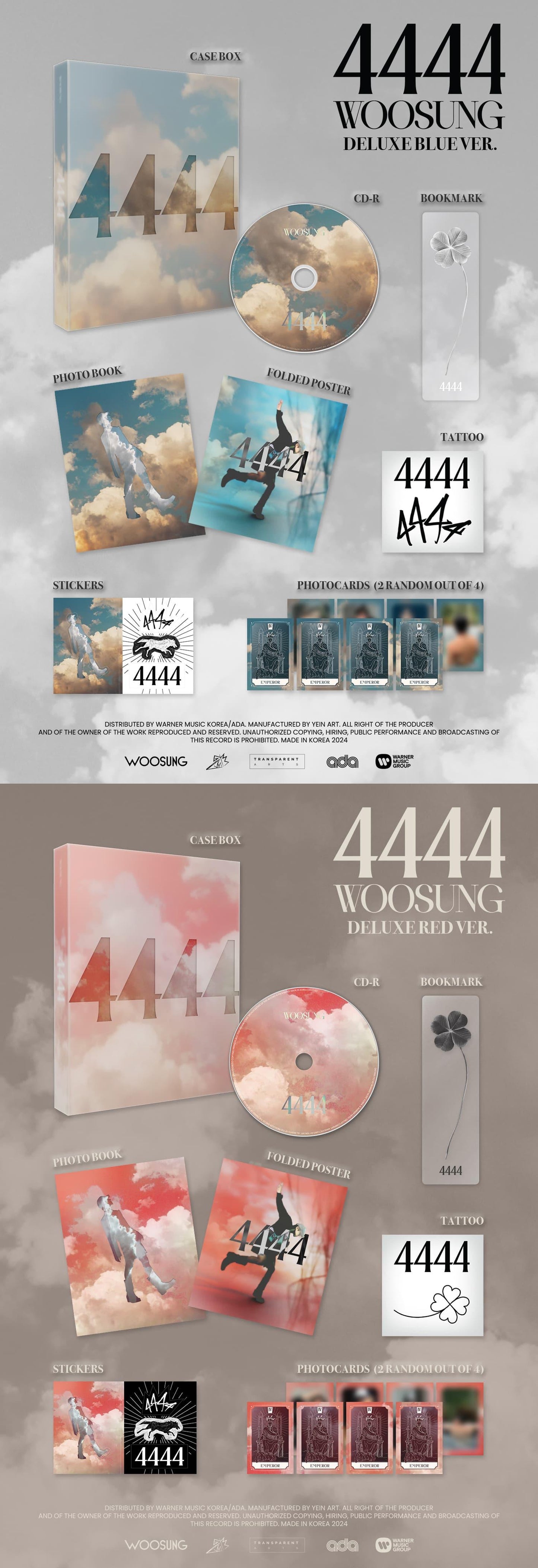 WOOSUNG (THE ROSE) - 4444 - Album (Jewel Ver.)