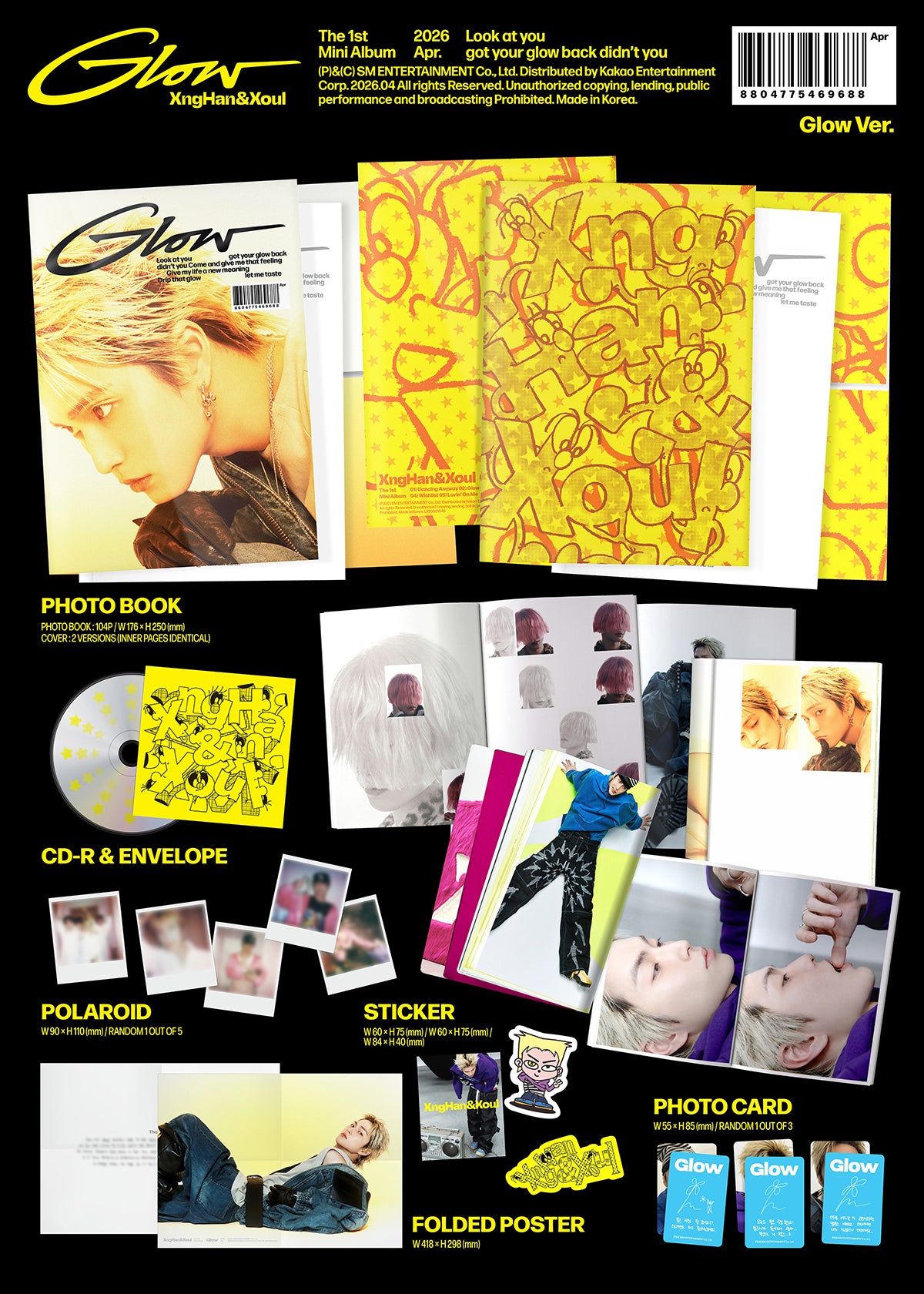 (Pre-Order) XngHan&Xoul - Glow - 1st Mini Album (Glow Ver.)