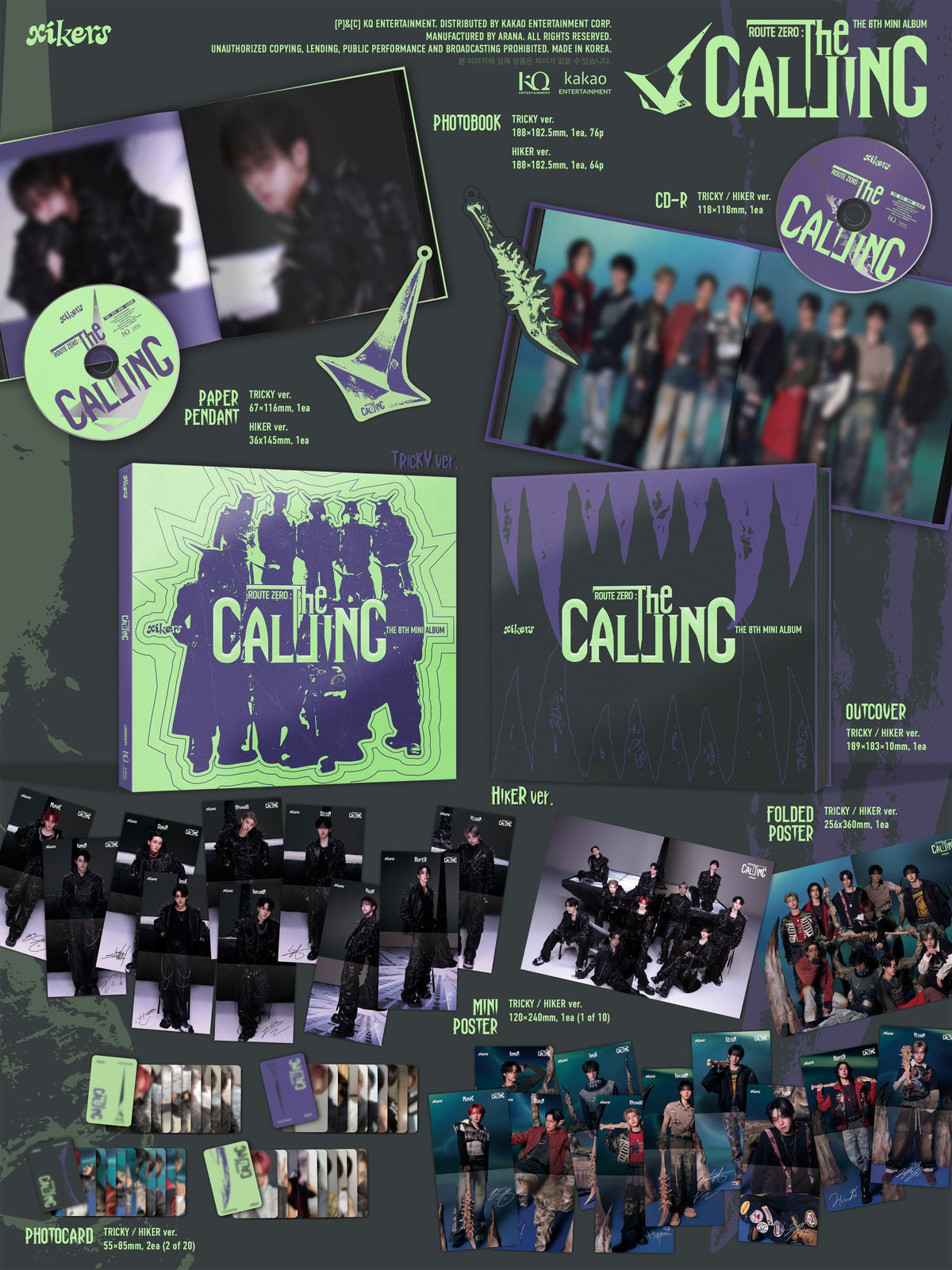 (Pre-Order) xikers - ROUTE ZERO : The CALLING - 8th Mini Album (TRICKY Ver./ HIKER Ver.)