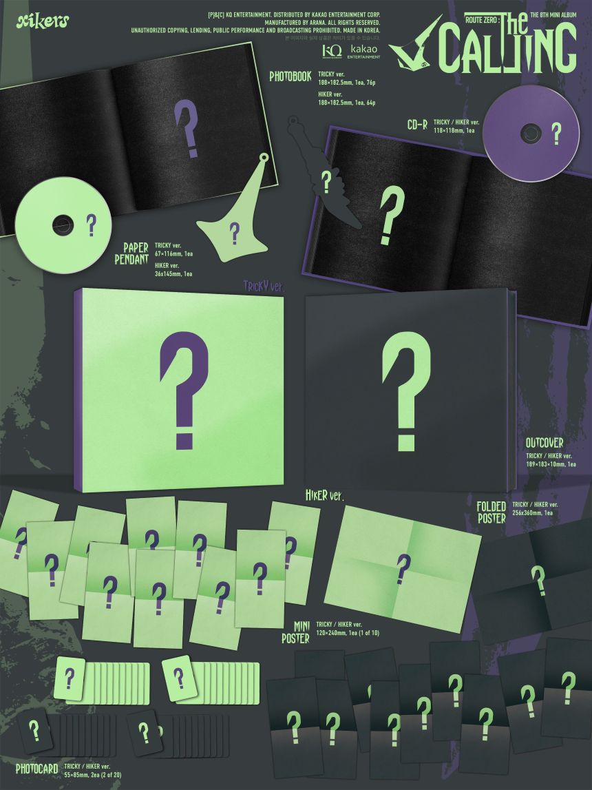 (Pre-Order) xikers - ROUTE ZERO : The CALLING - 8th Mini Album (TRICKY Ver./ HIKER Ver.)