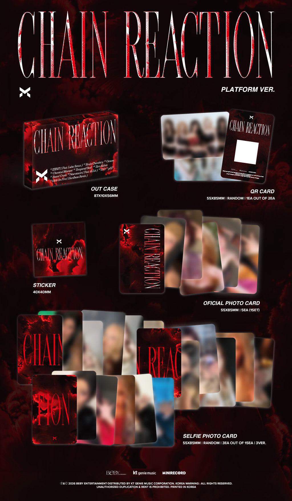 (Pre-Order) X:IN - Chain Reaction - 1st Full Album (Platform Ver.)