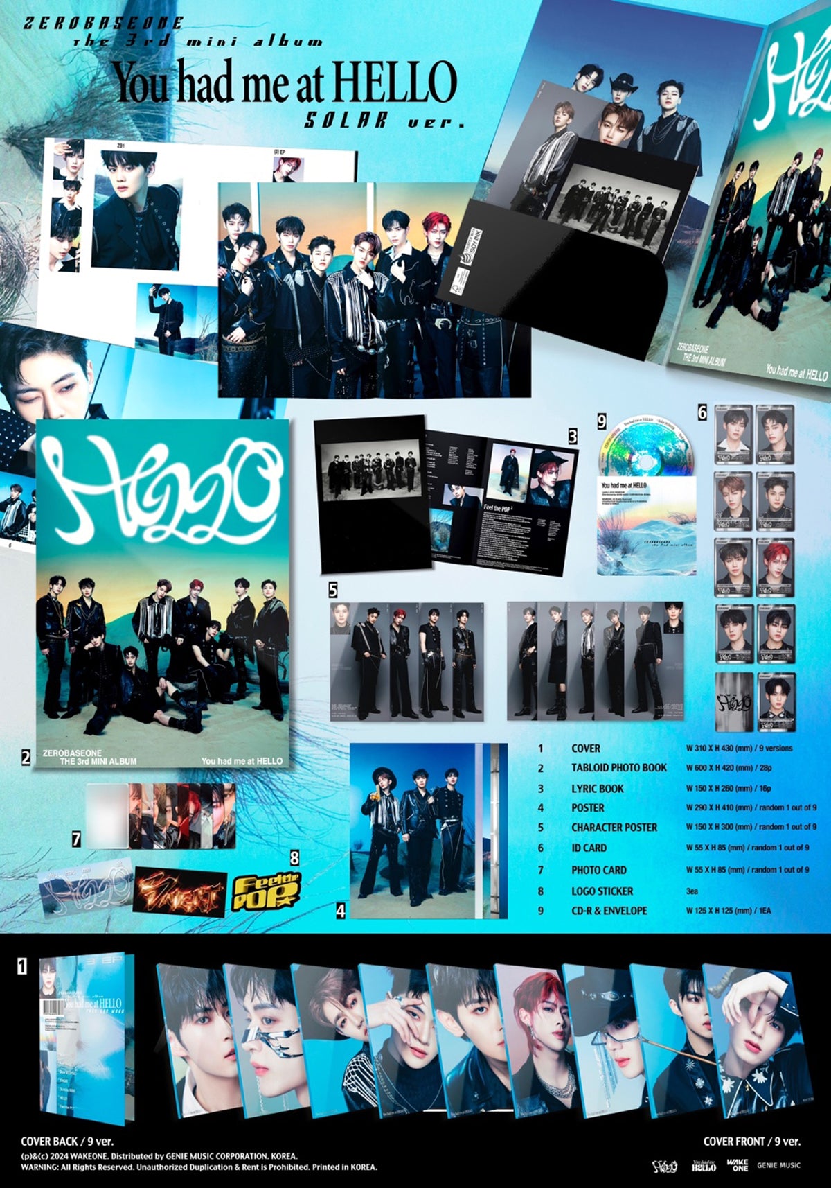 ZEROBASEONE - You had me at HELLO - 3rd Mini Album (Limited / SOLAR Ver.)