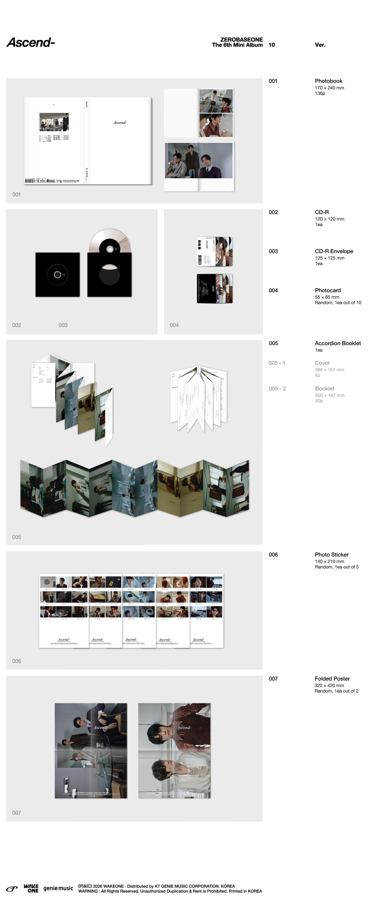 (Pre-Order) ZEROBASEONE - Ascend- - 6th Mini Album (Photobook Ver.)