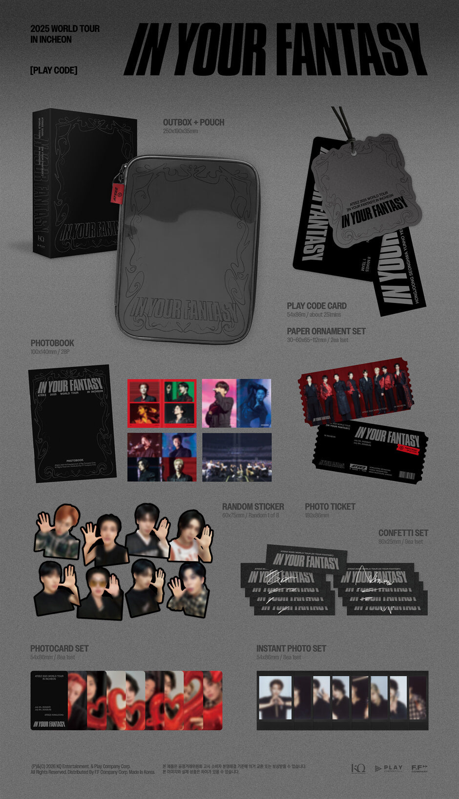 (Pre-Order) ATEEZ - 2025 WORLD TOUR 'IN YOUR FANTASY' INCHEON - PLAYCODE