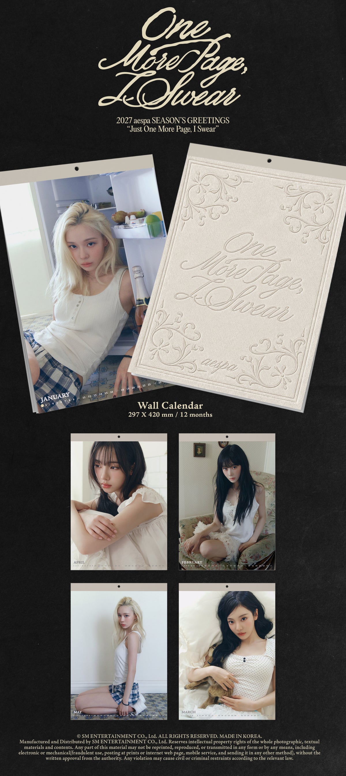 (Pre-Order) aespa - 2027 - Wall Calendar