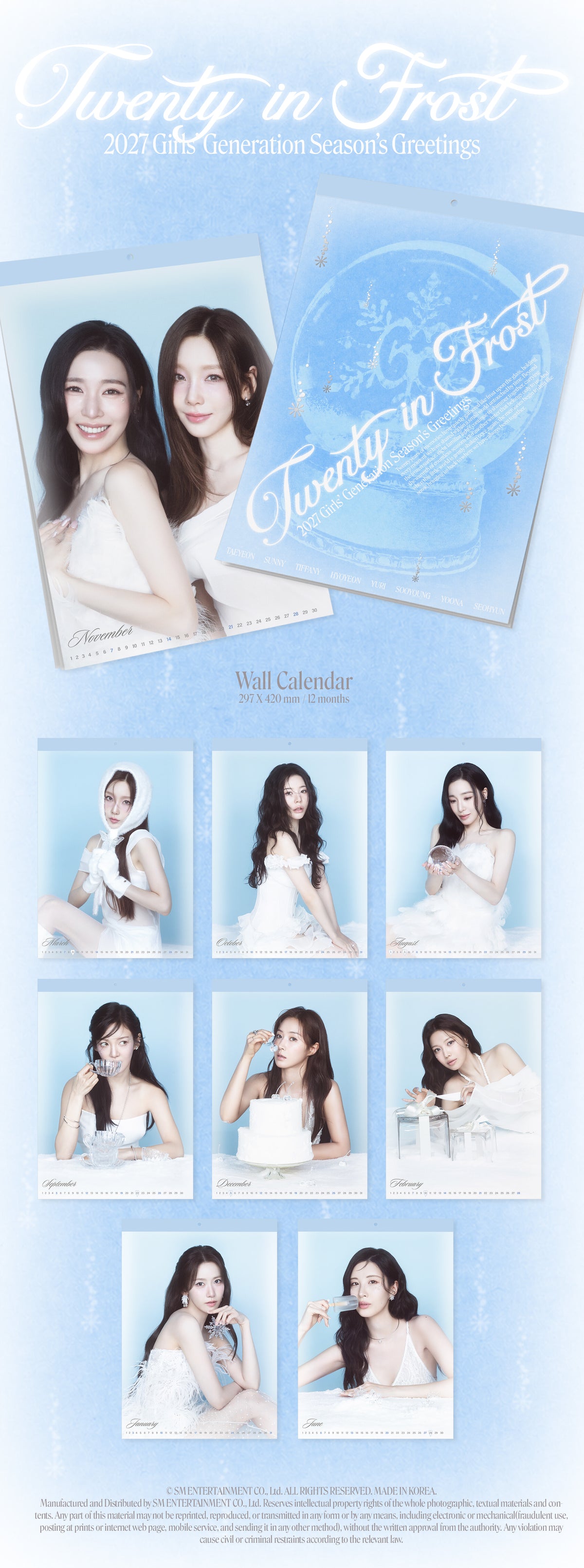 (Pre-Order) Girls' Generation - 2027 - Wall Calendar