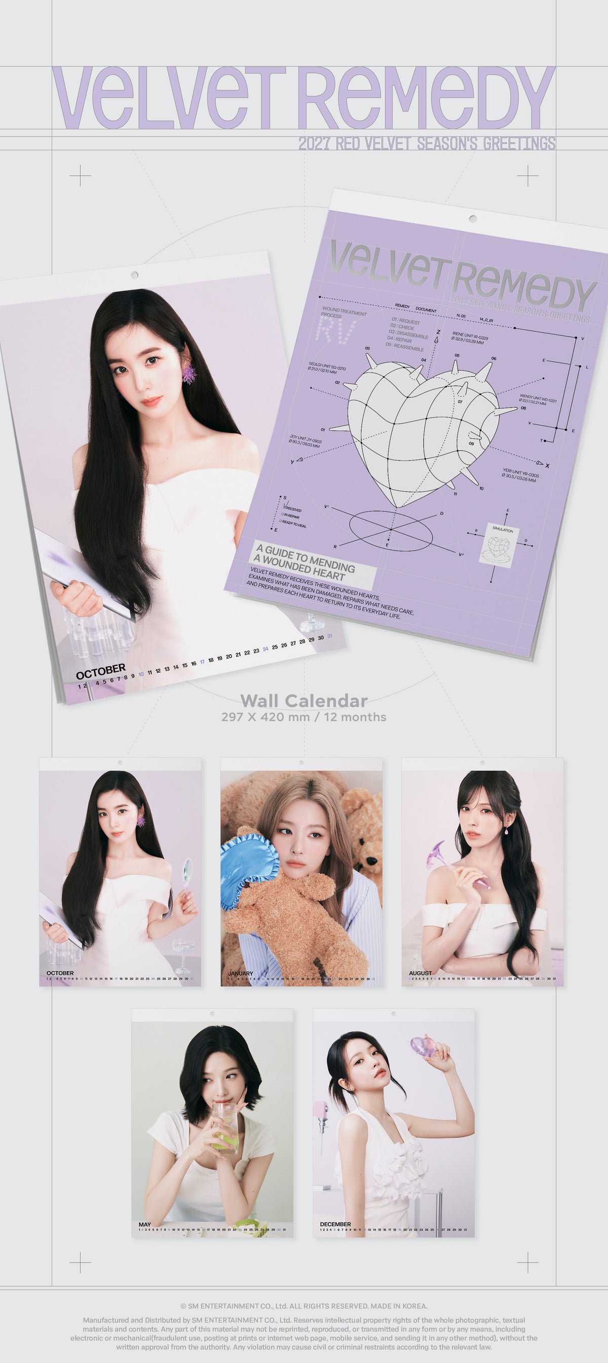 (Pre-Order) Red Velvet - 2027 - Wall Calendar