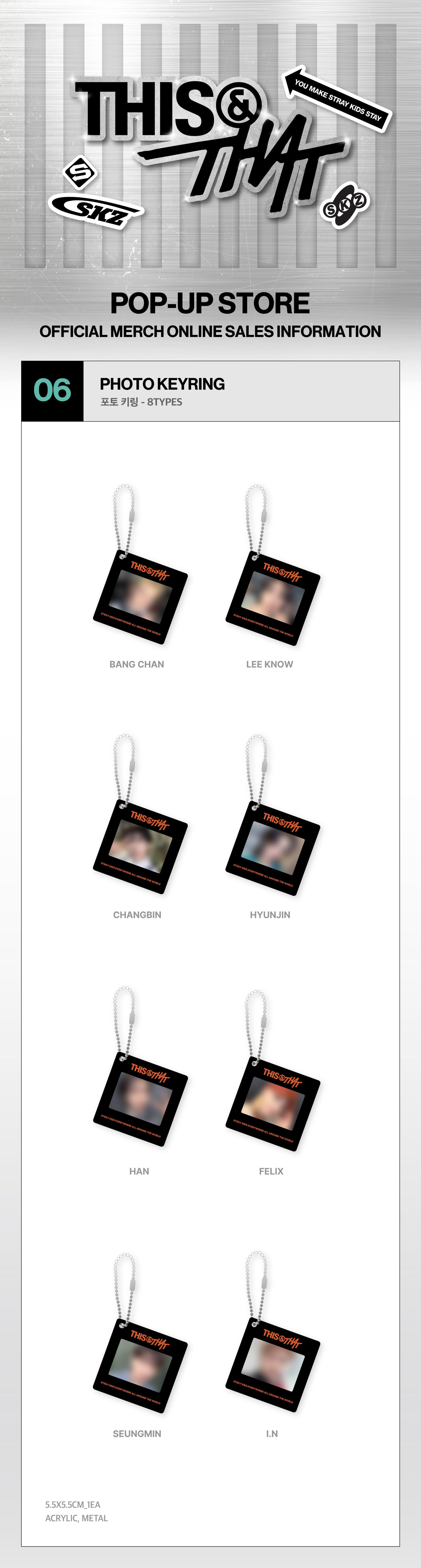 (Pre-Order) Stray Kids - THIS & THAT POP-UP STORE MD - Photo Keyring