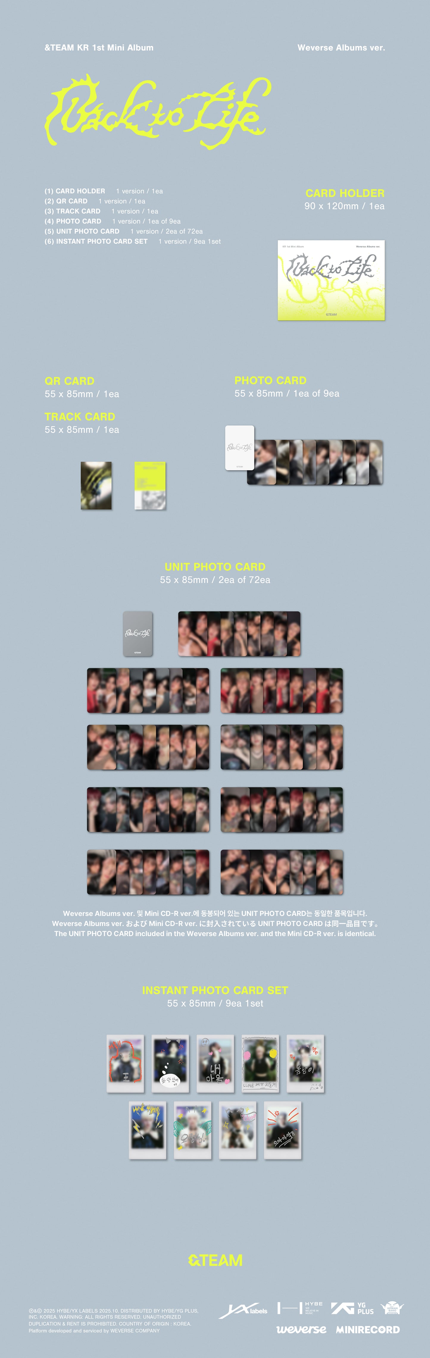 &TEAM - Back to Life - KR 1st Mini Album (Weverse Albums Ver.)